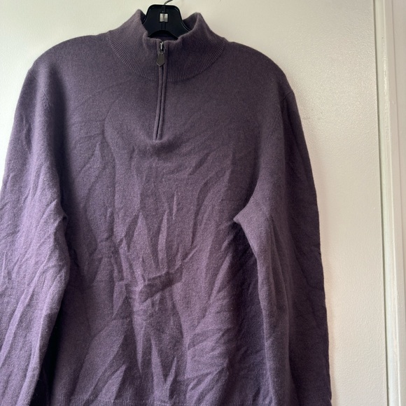 The Men’s Store Bloomingdale’s Cashmere Half Zip Sweater Size L - Picture 4 of 10